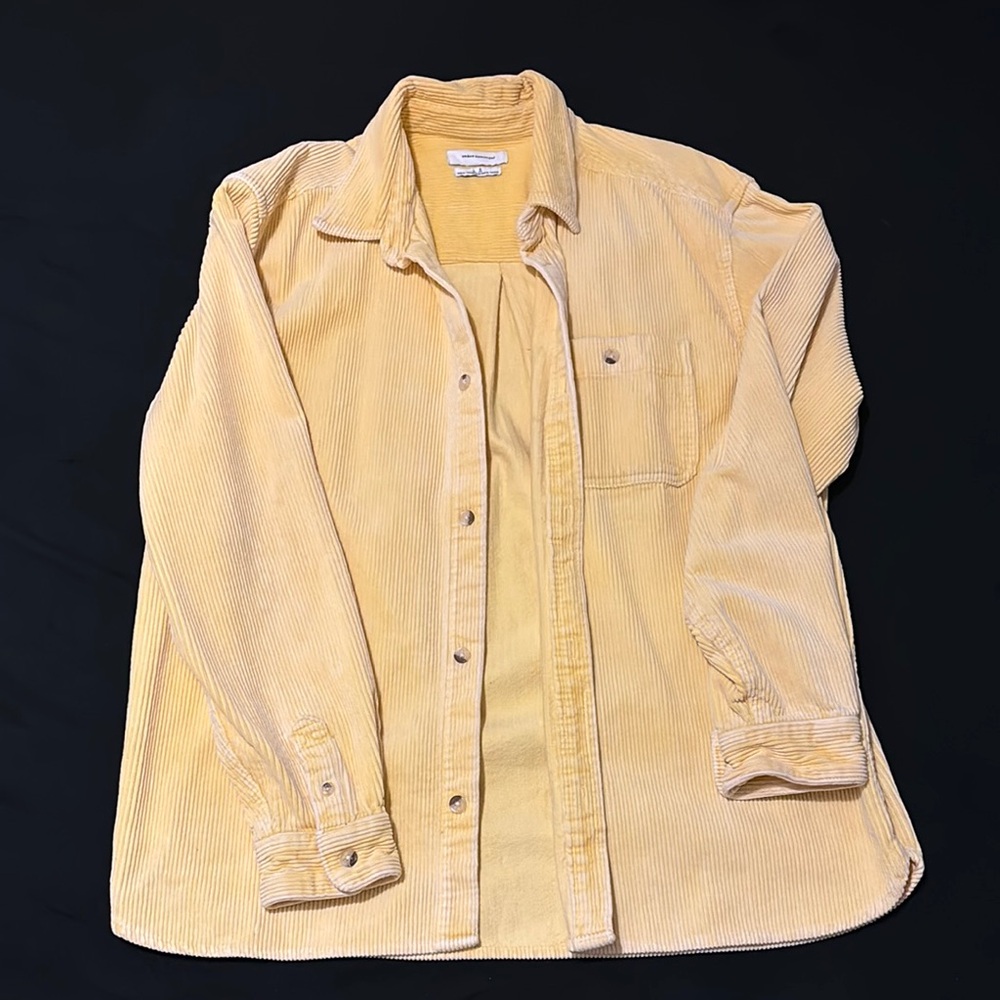 Yellow Corduroy Men's Shirt